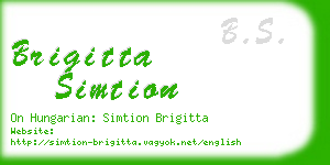brigitta simtion business card